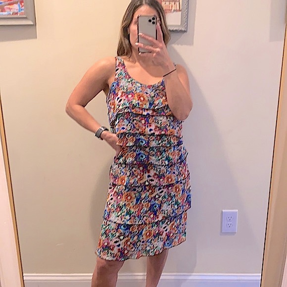 Kenneth Cole Dresses & Skirts - Kenneth Cole Tiered Ruffe Floral Mini Dress Size 8